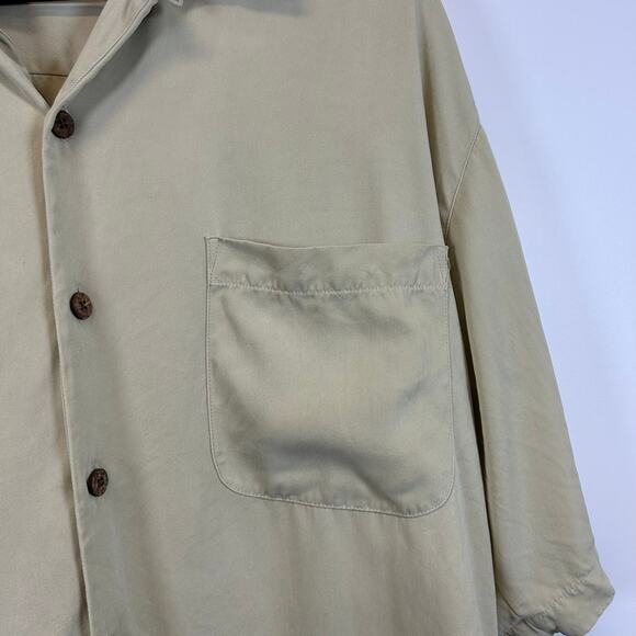 Tommy Bahama Vintage Silk Button Down Shirt “Casting Agent” Graphic Men’s Size S - Picture 4 of 8